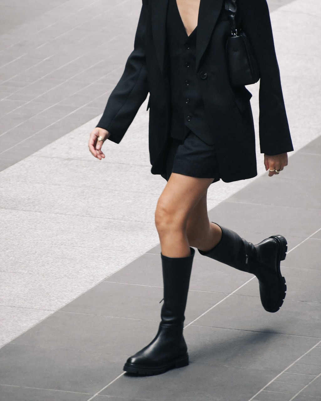 boots fashion nz - BIRDIE KNEE BOOTS BLACK LEATHER - Jo Mercer NZ